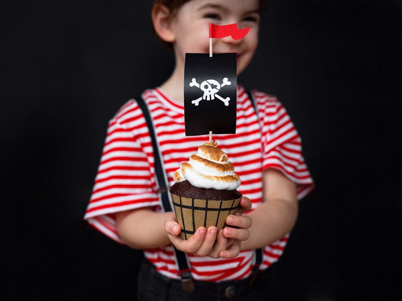 Cupcake Kit Merirosvoteema, 6 kpl