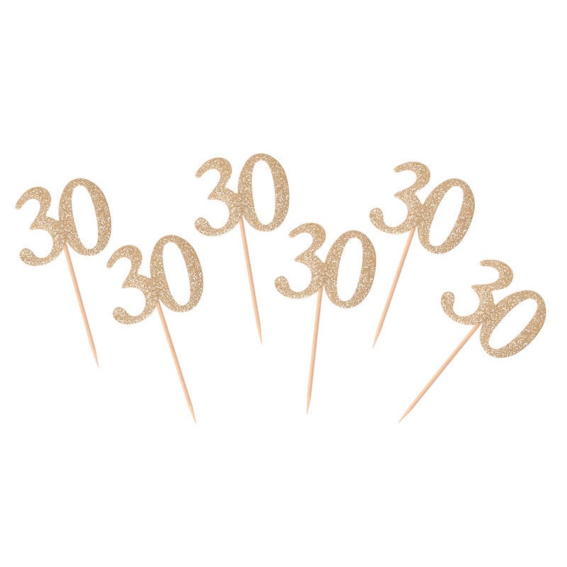 Cake Toppers - 30 vuotta kulta 6kpl