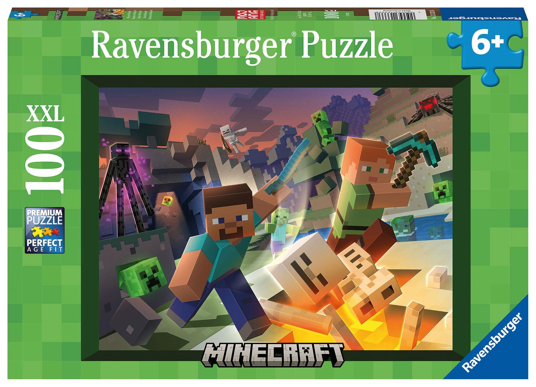 Ravensburger Palapeli - Minecraft Monsters 100 palaa XXL