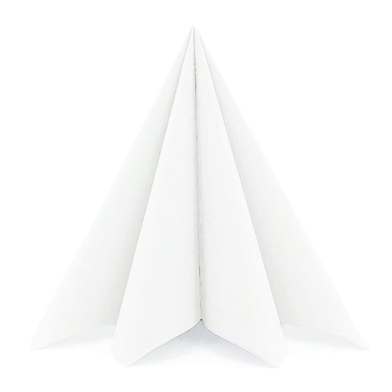 Servetit Premium Tekstiilirakenne 40 cm - Valkoiset 20 kpl
