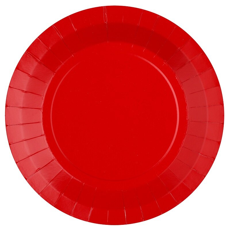 Lautaset 22,5 cm - Punainen 10 kpl