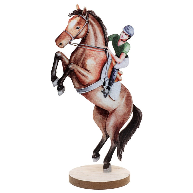 Champion Horse - 2D Puinen pöytäkoriste 20 cm