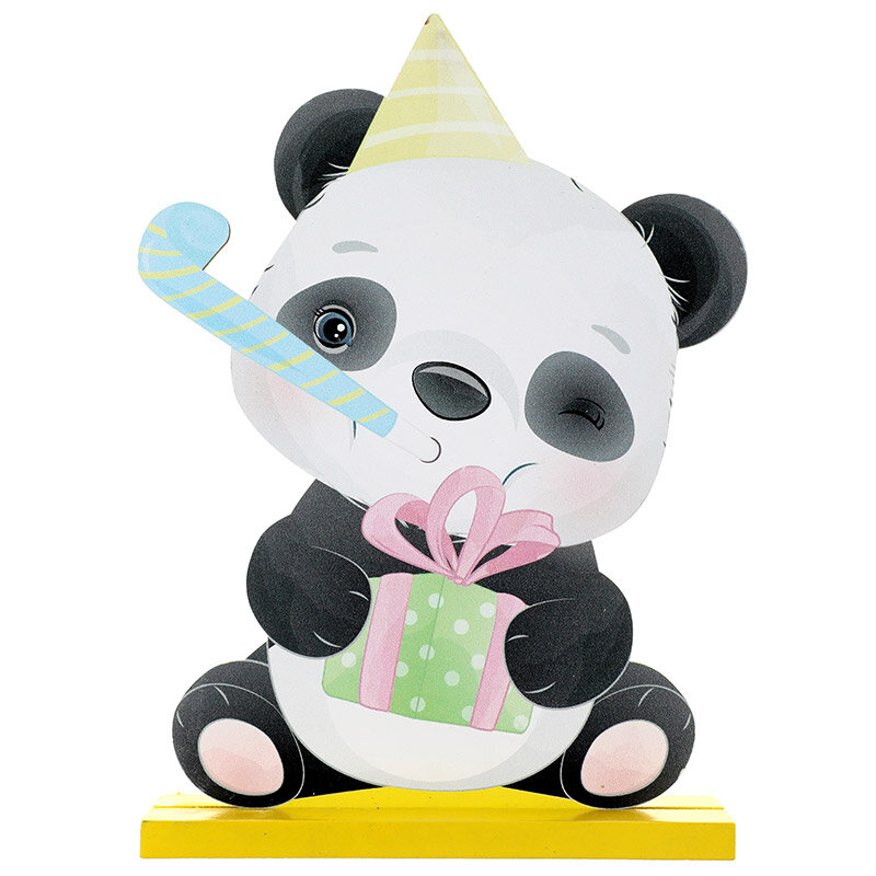 Panda - 2D Puinen pöytäkoriste 20 cm