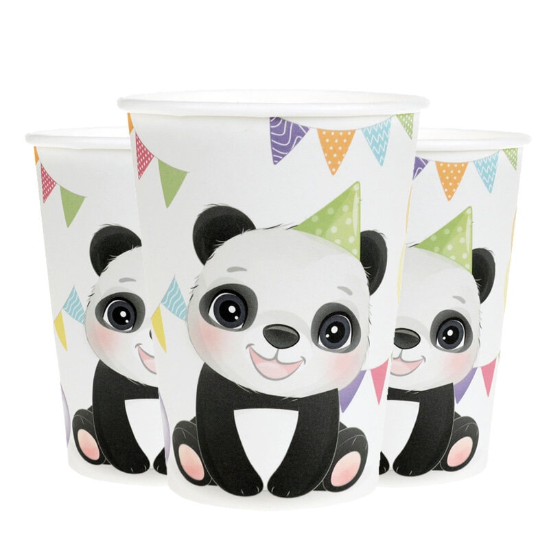 Panda - Pahvimukit 10 kpl