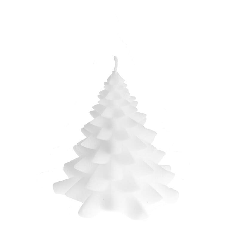 Steariinikynttilä Joulukuusi Valkoinen 8 cm