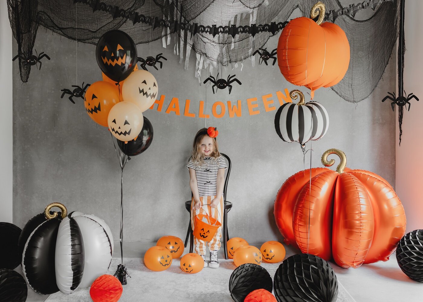 Ilmapallot Halloween-kurpitsoilla 6 kpl