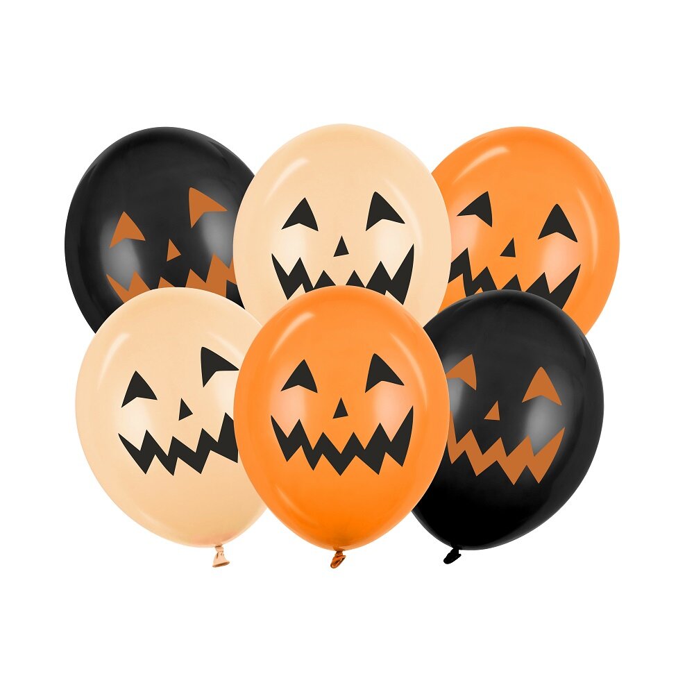Ilmapallot Halloween-kurpitsoilla 6 kpl