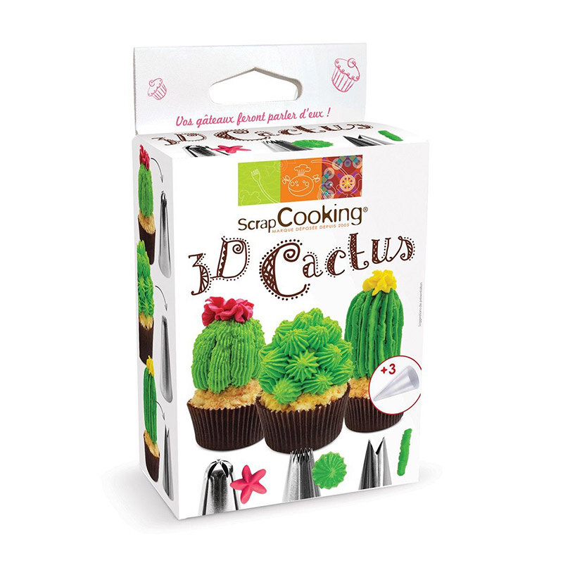 ScrapCooking - 3D Kaktus Muffinien koristelusetti
