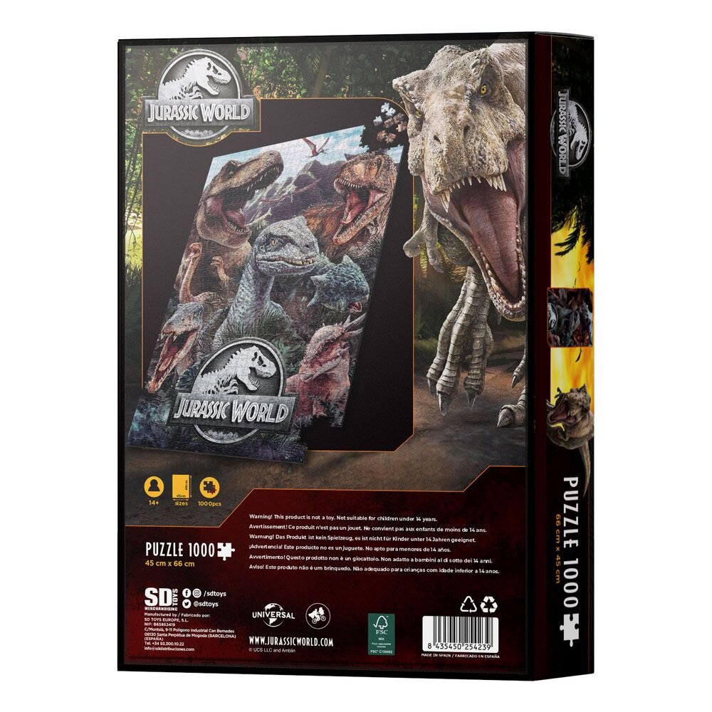 Jurassic World - Palapeli Dinosaurs Poster 1000 palaa
