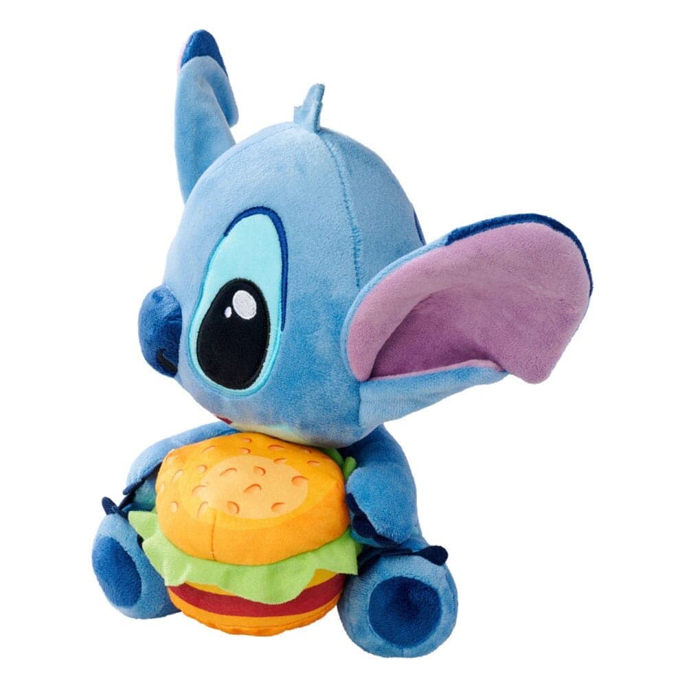 Lilo & Stitch Pehmolelu Stitch hampurilaisen kanssa 25 cm