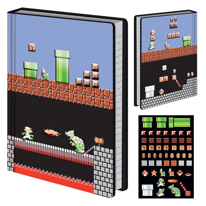 Super Mario Bros, muistikirja A5 Magneettinen Level Builder