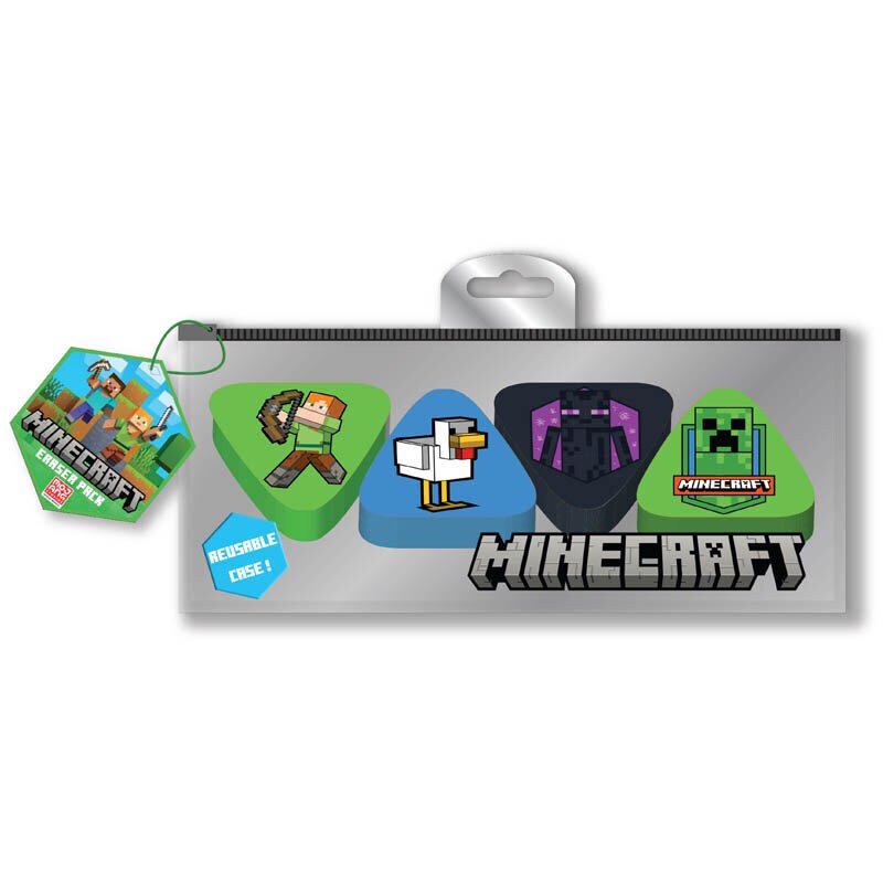 Minecraft Pyyhekumit 4 kpl