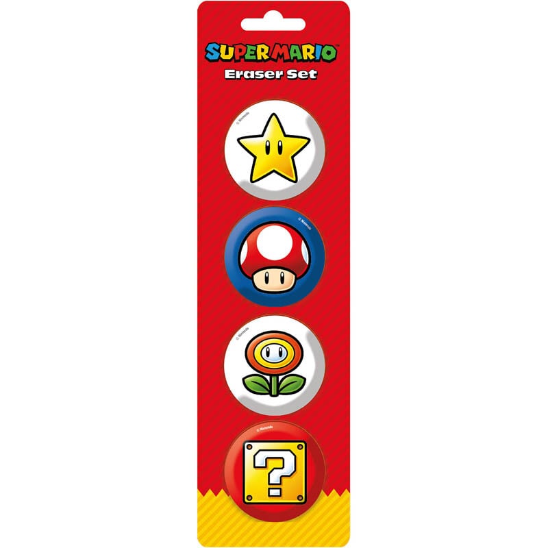 Super Mario Pyyhekumit 4 kpl