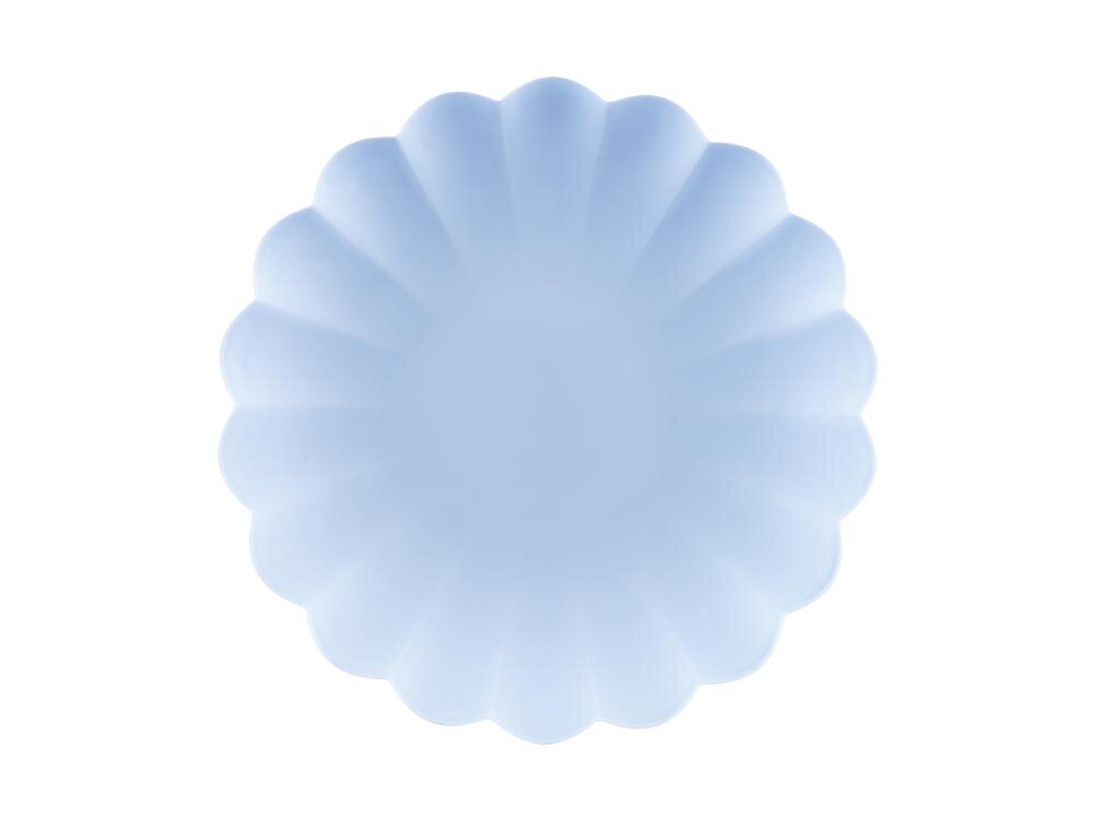 Muovilautaset, Pastellinsininen 22 cm 4 kpl