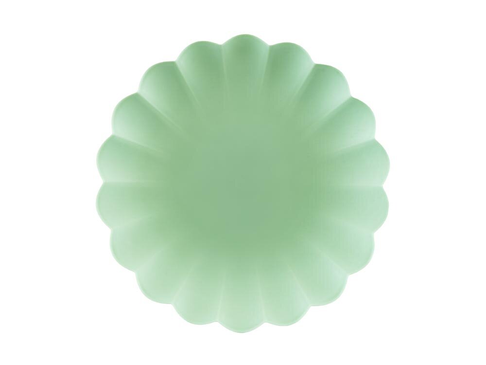 Muovilautaset, pastellinvihreät 22 cm 4 kpl