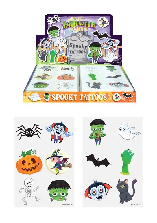 Halloween - Lasten tatuoinnit 6 kpl