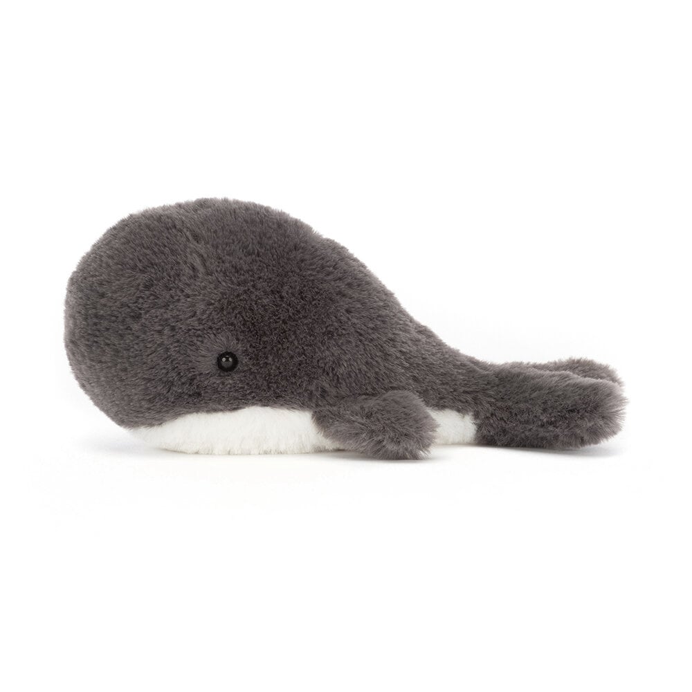 Jellycat - Tummanharmaa valas 15 cm