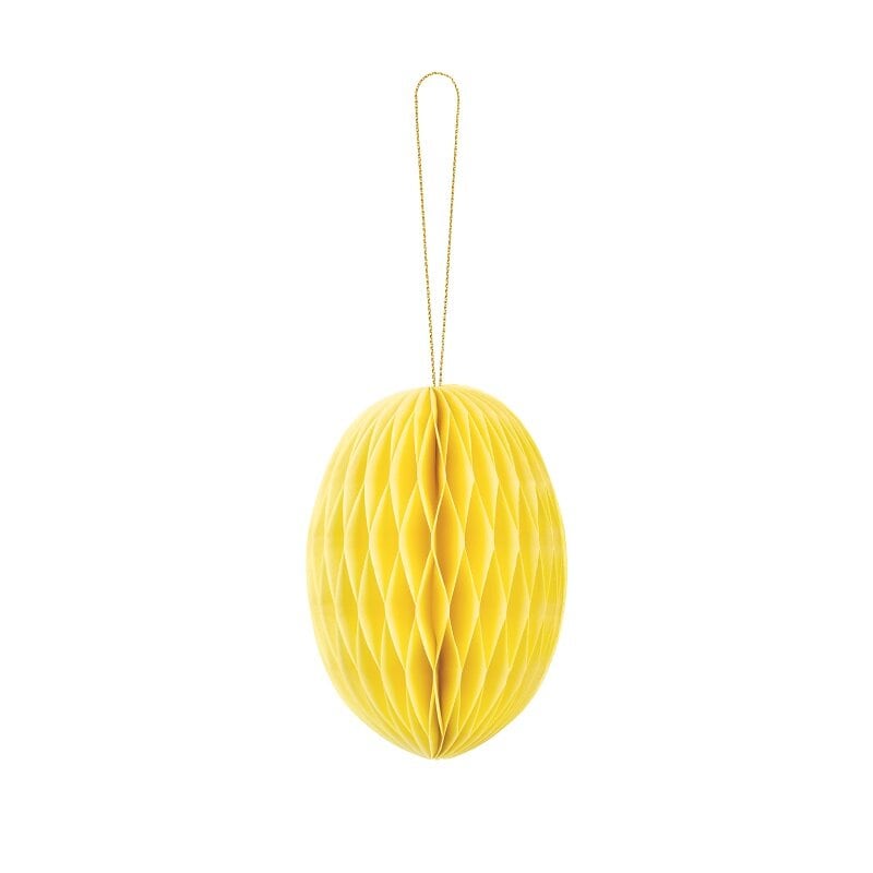 Pääsiäiskoriste - Keltainen Pääsiäismuna Honeycomb 12 cm