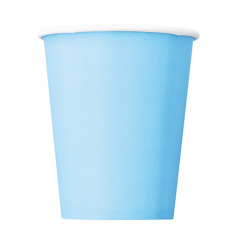 Pahvimukit 266 ml - Vaaleansininen 8 kpl