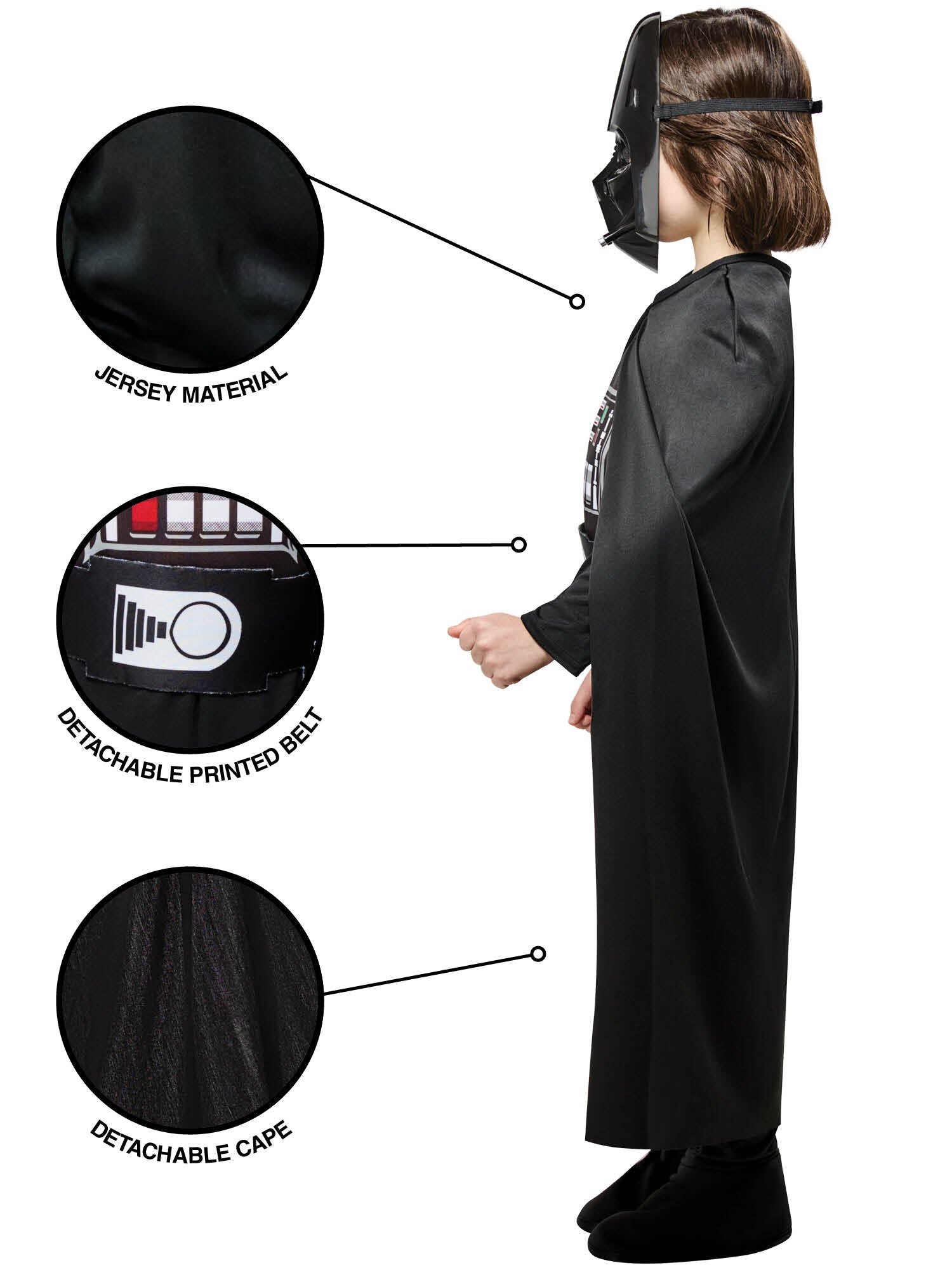 Darth Vader Naamiaisasu Lapsille 9-10 vuotta (134-140 cm)