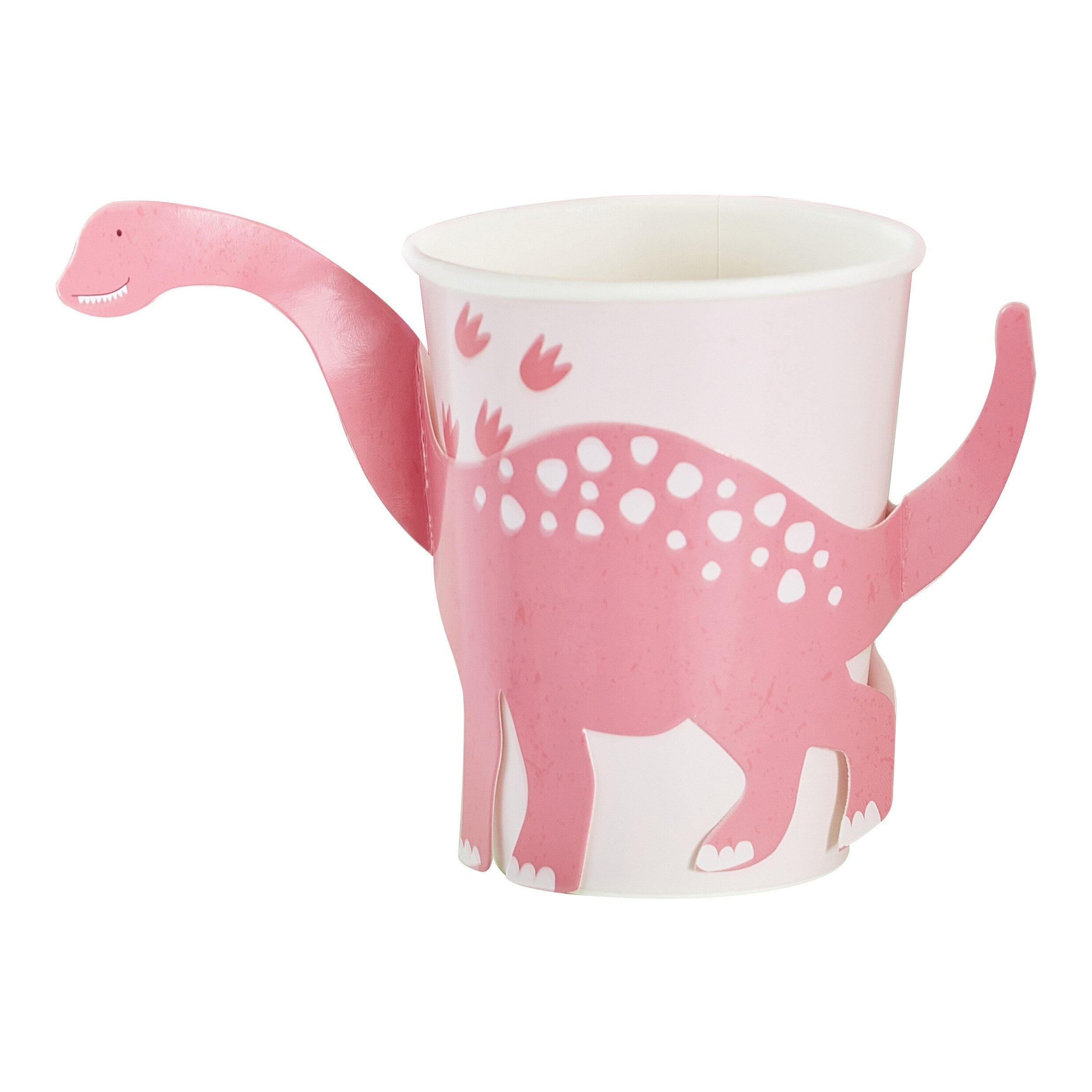 Dinosaurus Roar Pink - Pahvimukit 8 kpl