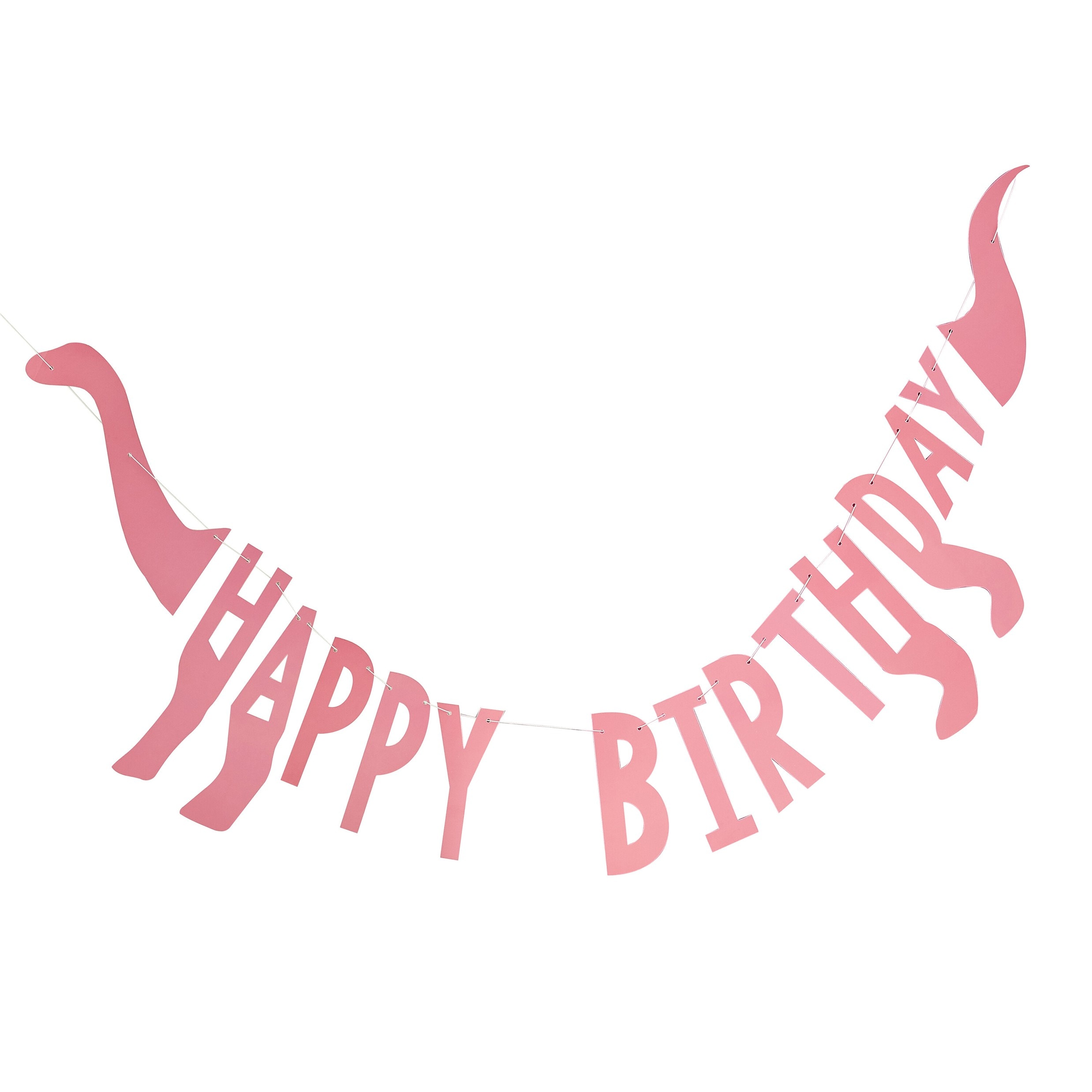 Dinosaurus Roar Pink Viiri Happy Birthday 137 cm