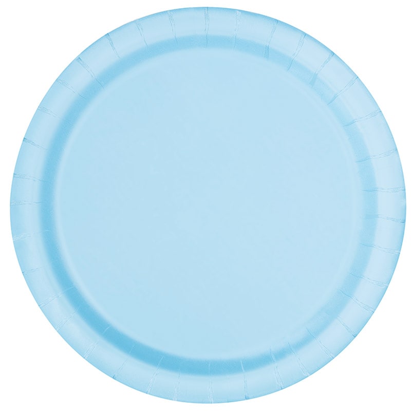 Pahvilautaset 22 cm Vaaleansininen 8 kpl